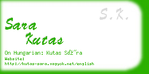 sara kutas business card